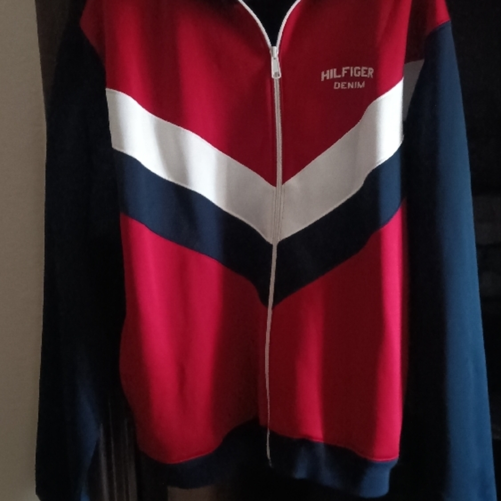 Hilfiger Denim Red and Blue Track Jacket